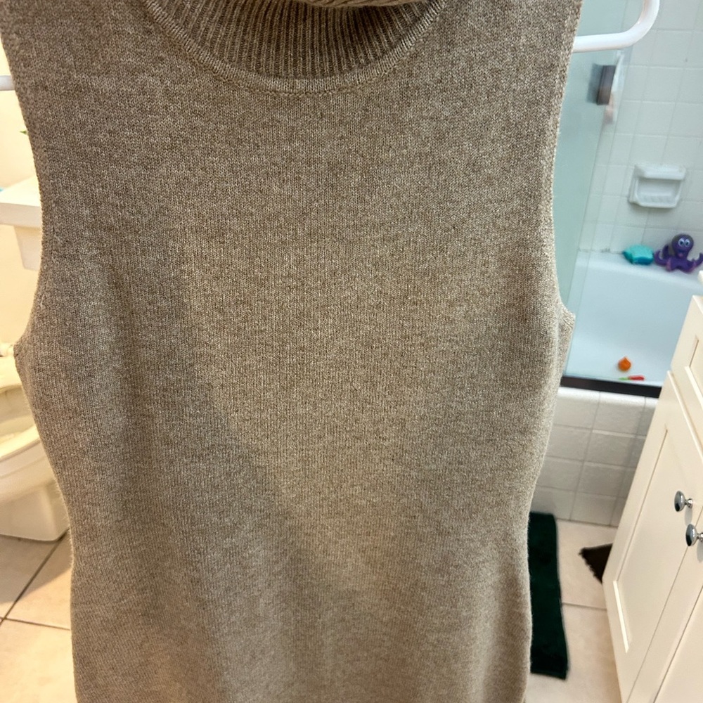 Elegant Tan Midi Dress
